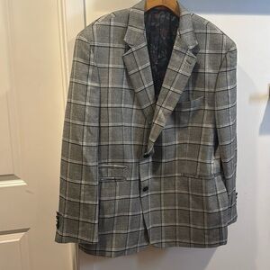 Tallia Men's Suit Jacket Black White Plaid